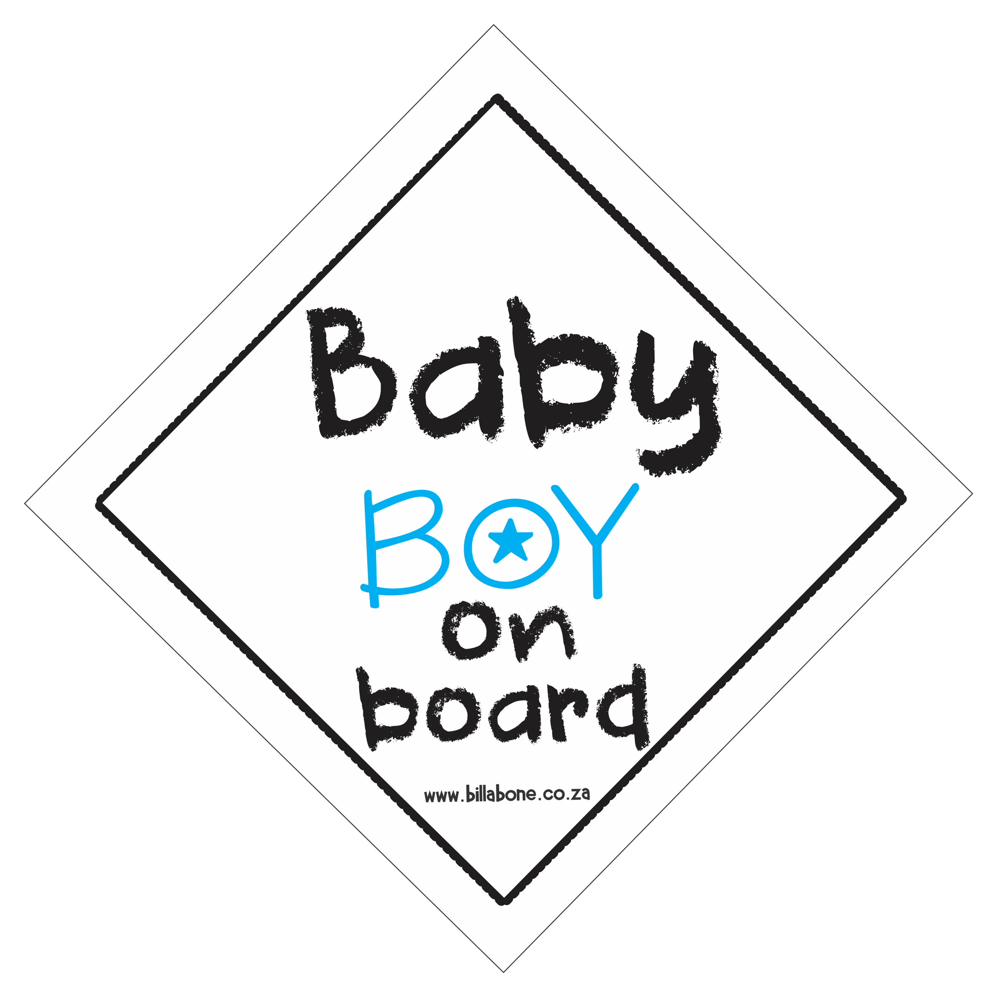 Baby Boy On Board Car Sign or Sticker - Billabone