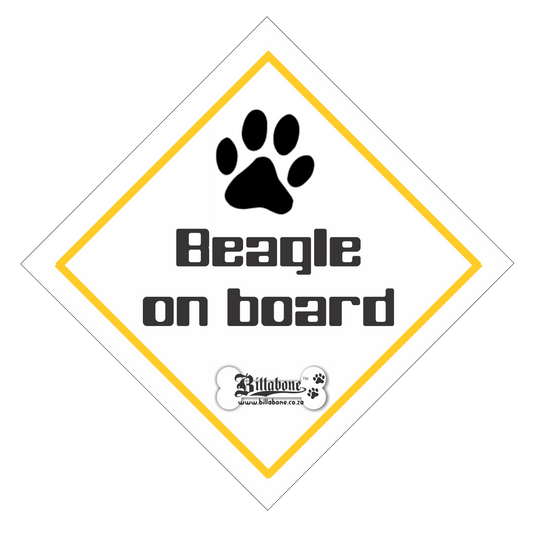 Beagle Car On Board Car Sign or Sticker - Billabone