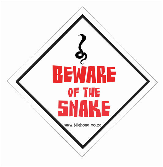 Beware of the snake Car Sign or Sticker - Billabone