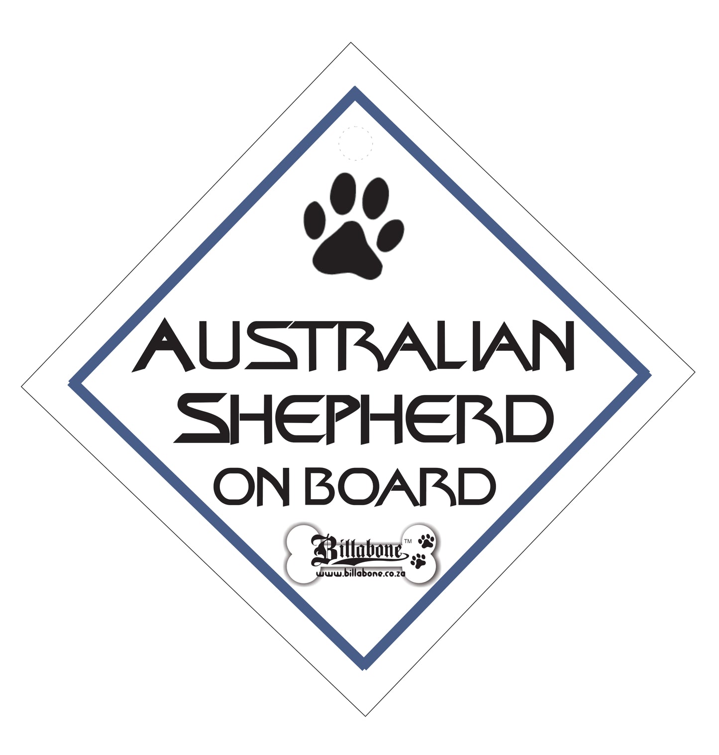 Australian Shepherd Car On Board Sign or Sticker