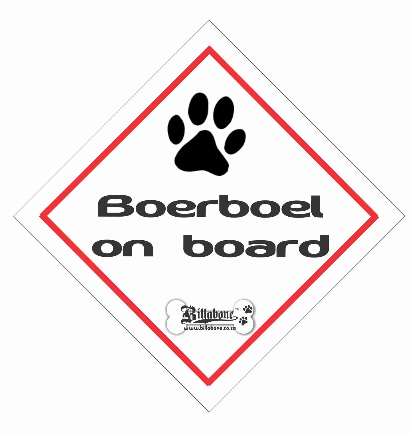 Boerboel On Board Sign or Sticker - Billabone