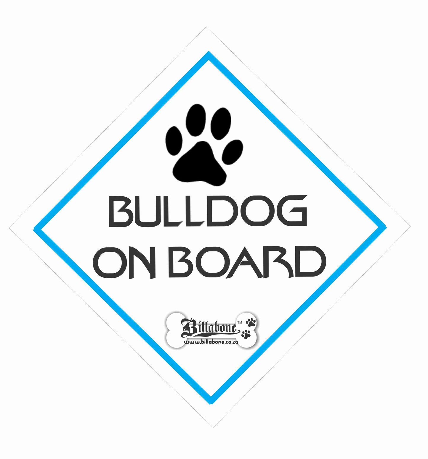 Bull Dog On Board Car Sign or Sticker - Billabone