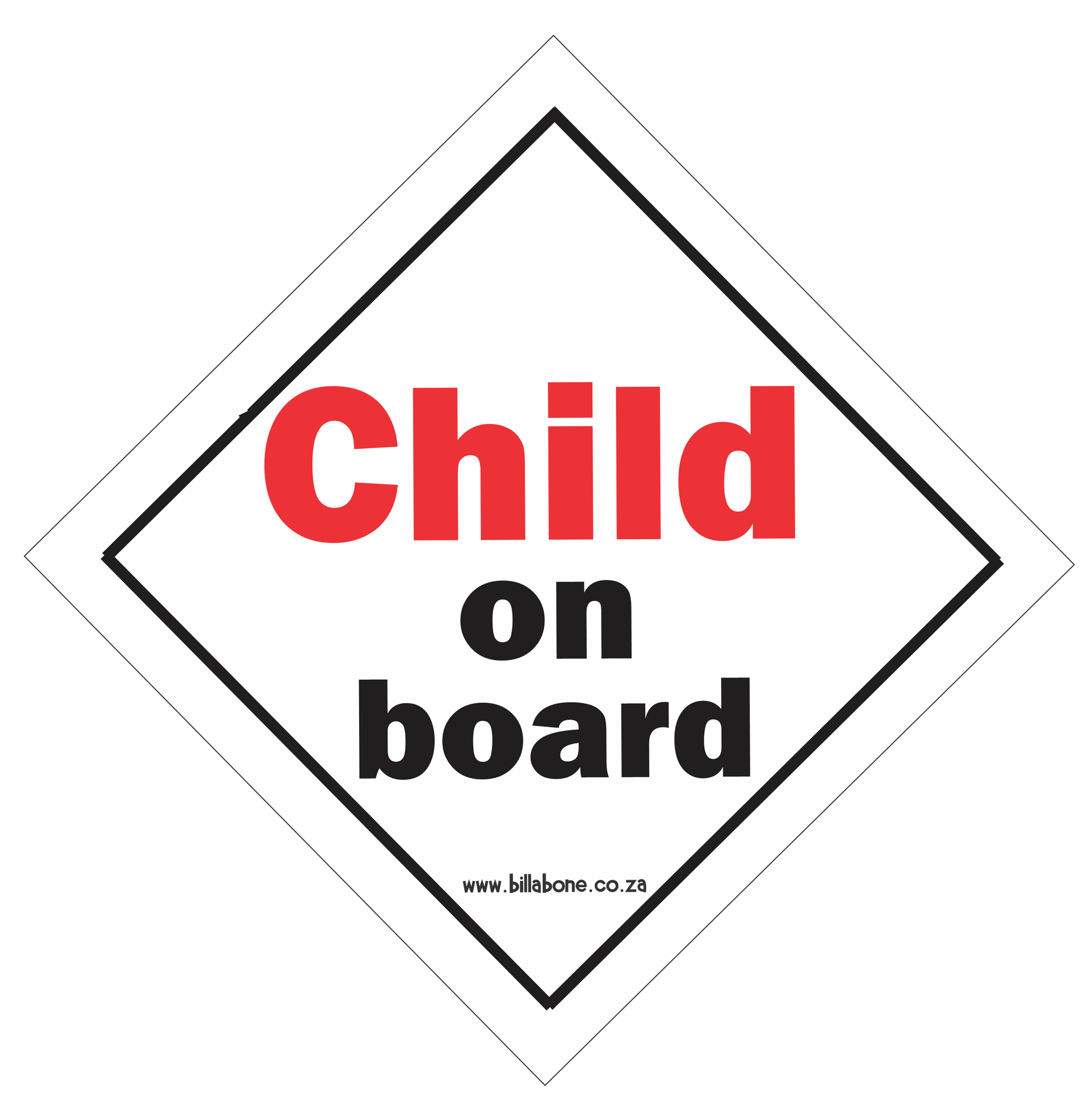 Child On Board Car Sign or Sticker - Billabone