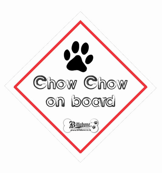 Chow Chow On Board Car Sign or Sticker - Billabone