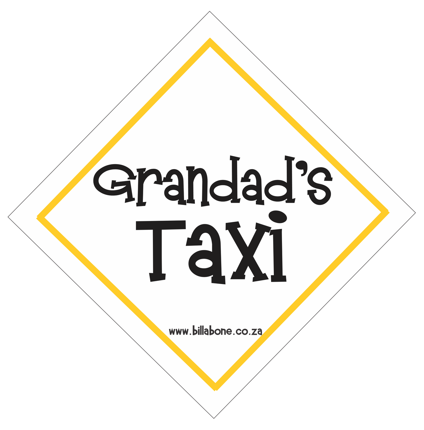 Grandad's Taxi Car Sign or Sticker - Billabone