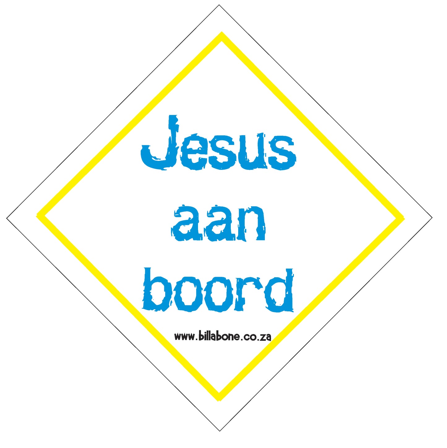 Jesus aan Boord - Car Sign or Sticker - Billabone