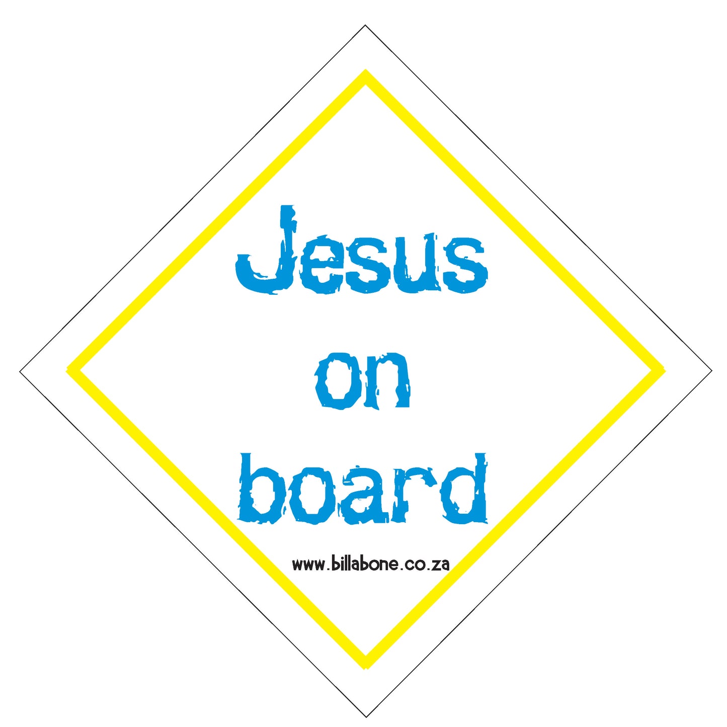 Jesus On Board Car Sign or Sticker - Billabone