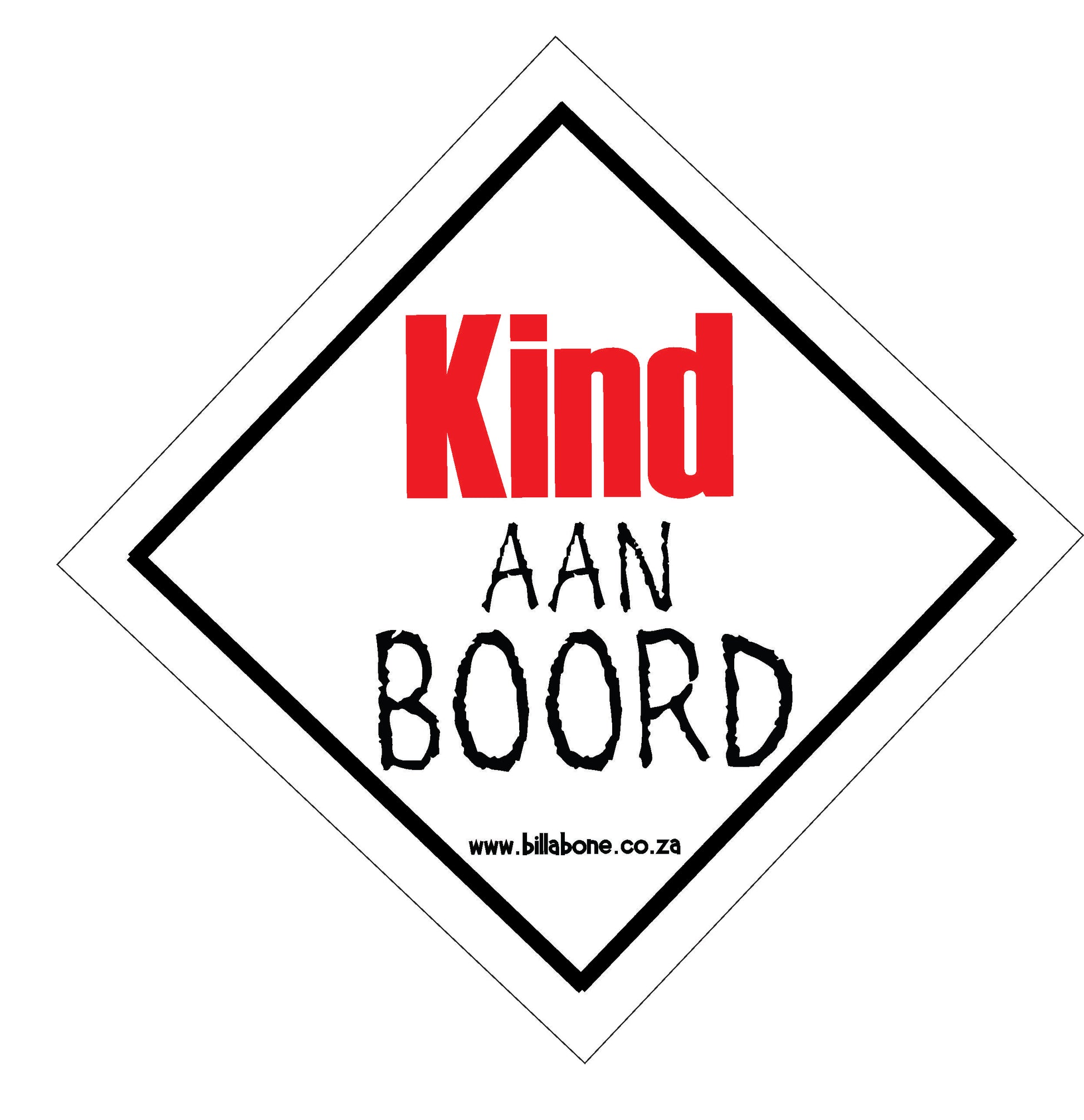 Kind aan Boord Car Sign or Sticker - Billabone