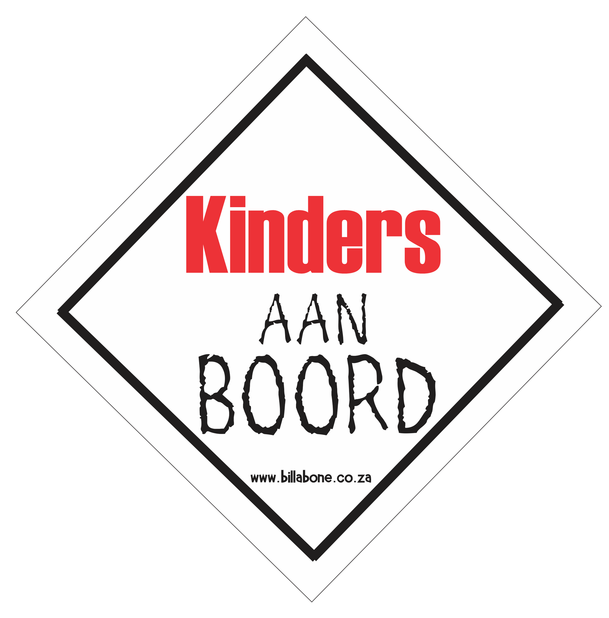 Kinders aan Boord Car Sign or Sticker - Billabone