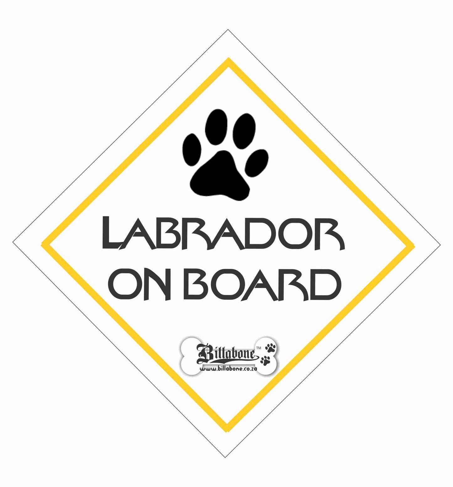 Labrador On Board Car Sign or Sticker - Billabone