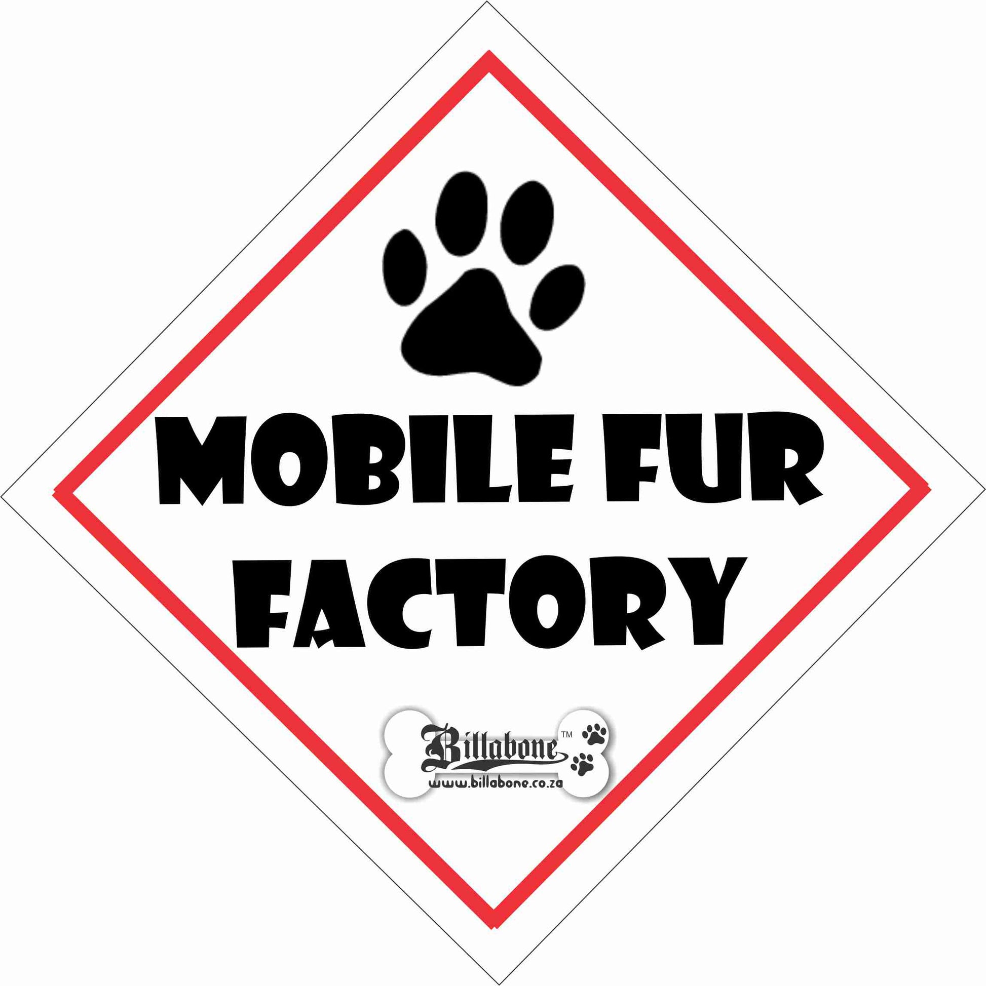 Mobile Fur Factory Car Sign or Sticker - Billabone