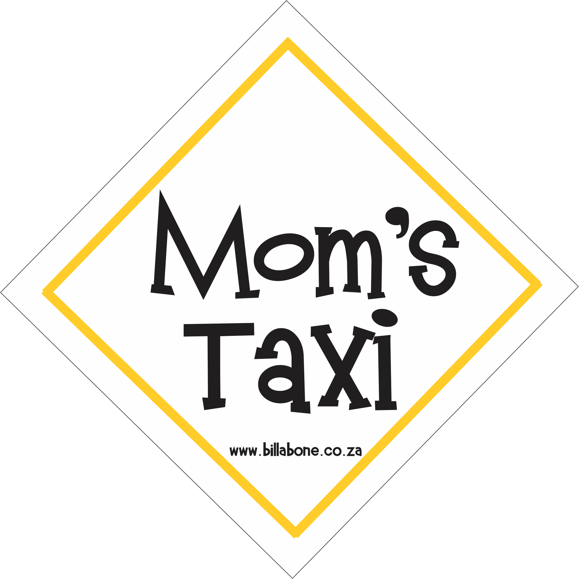 Mom's Taxi Car Sign or Sticker - Billabone