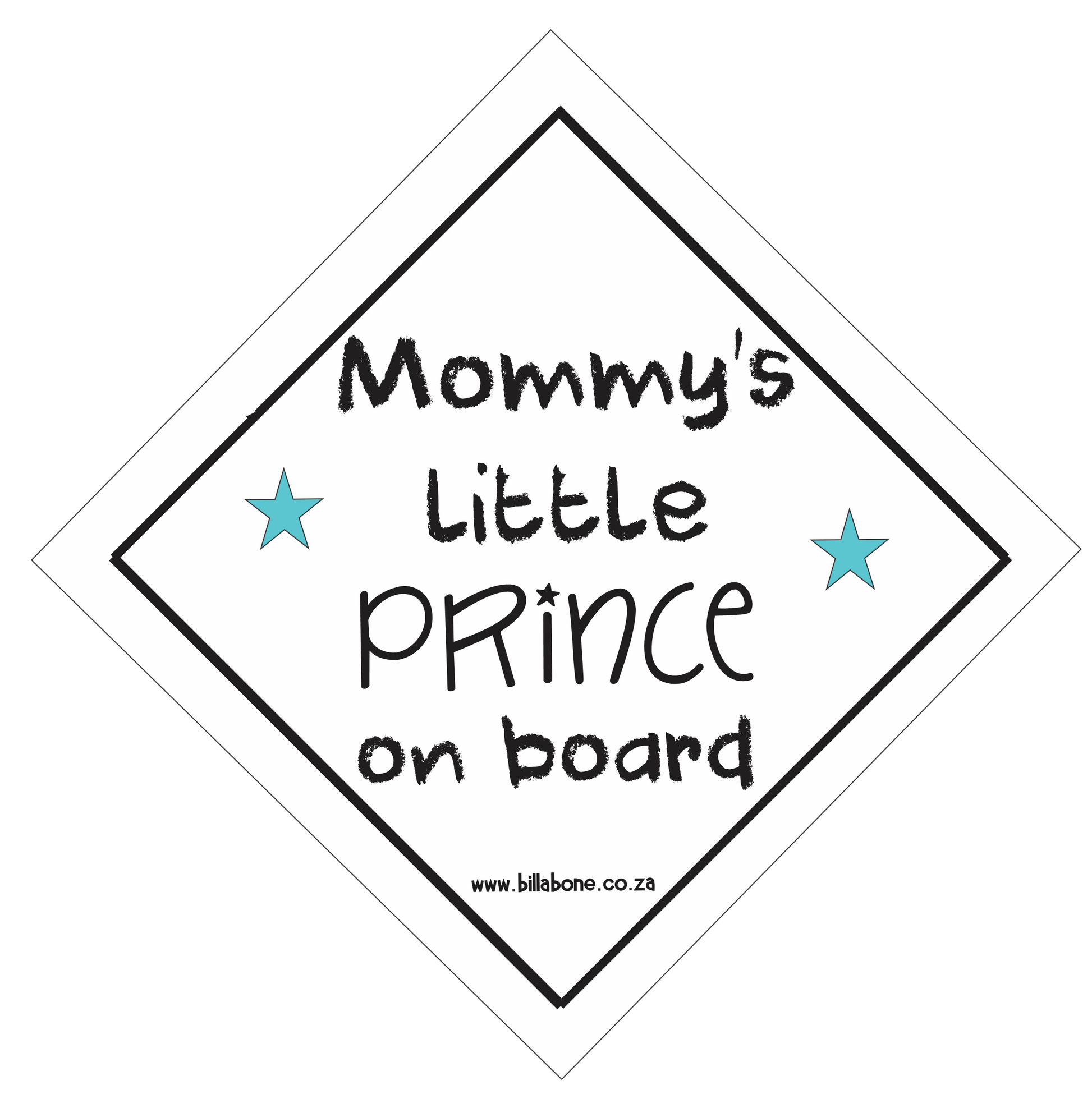 Mommy's Little Prince On Board Car Sign or Sticker - Billabone