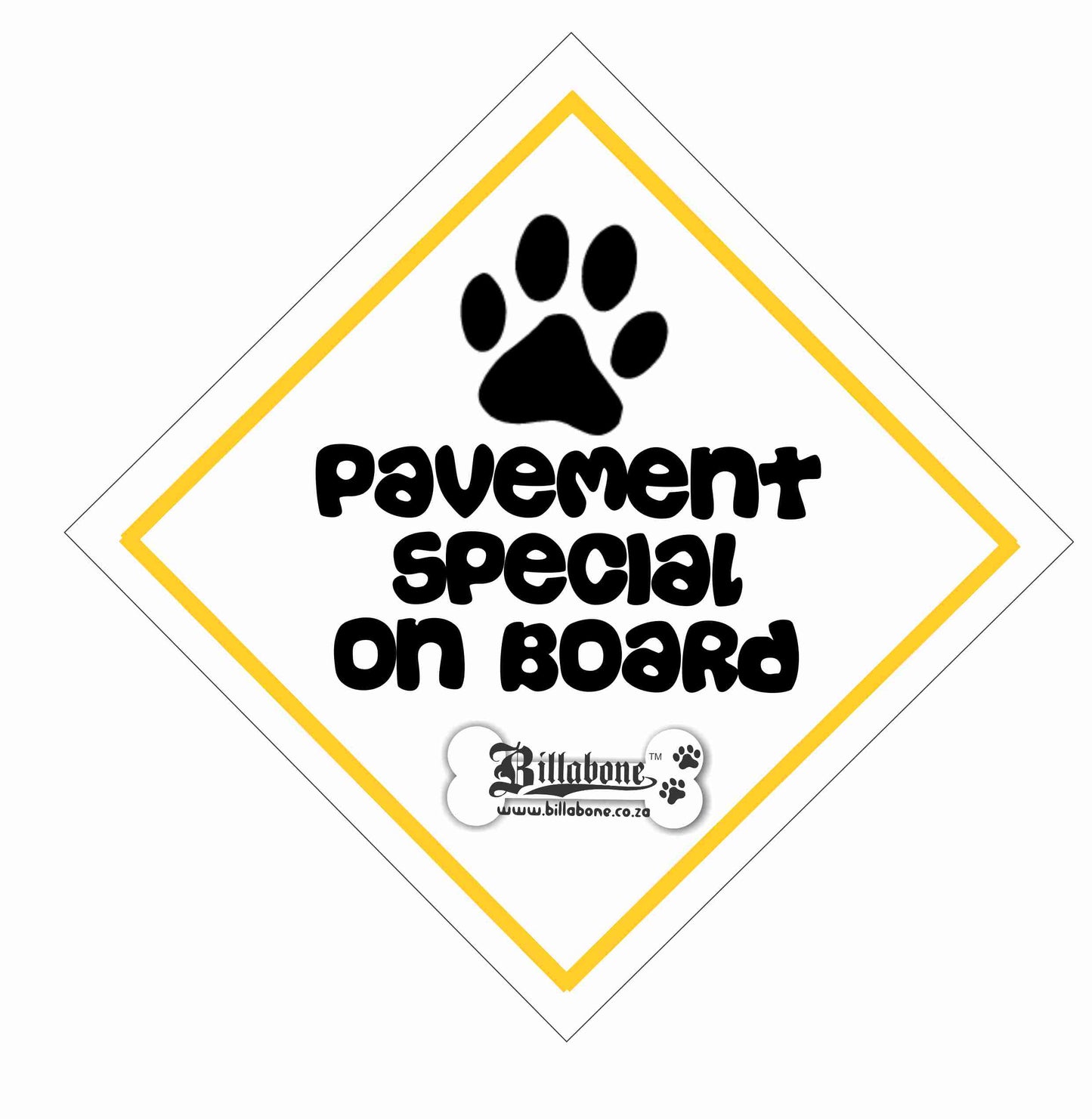 Pavement Special On Board Car Sign or Sticker - Billabone