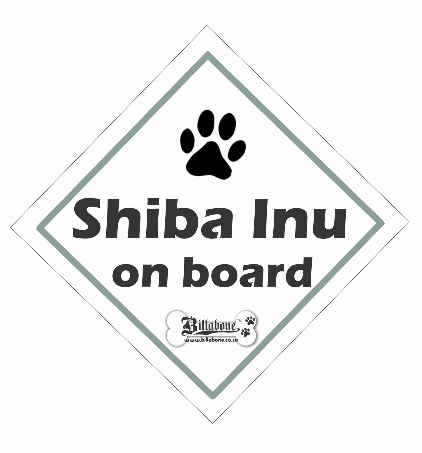 Shiba Inu Car On Board Sign or Sticker