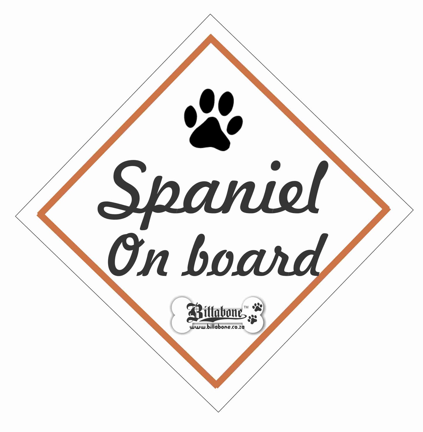 Spaniel Car On Board Sign or Sticker